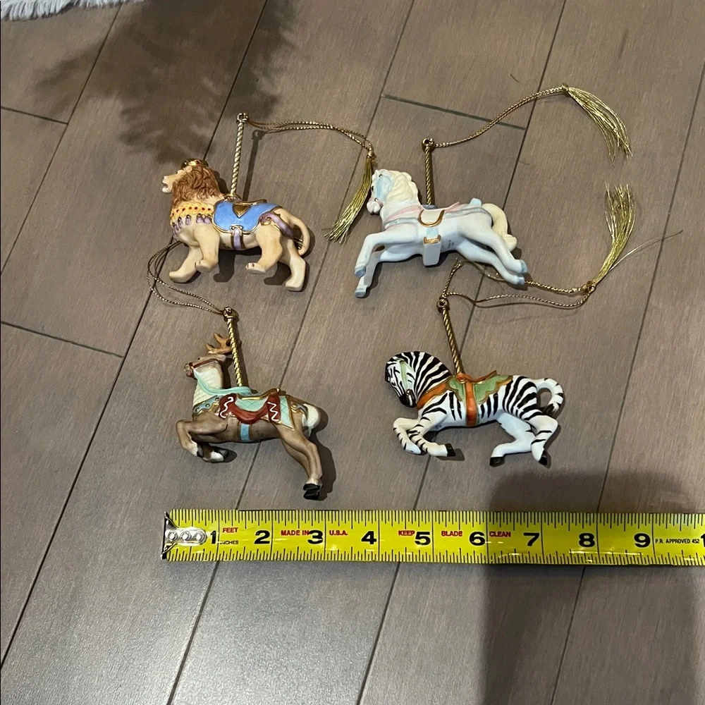Lenox Christmas Carousel Animal Collection - Lion, Zebra, Reindeer and Horse - Picture 14 of 15